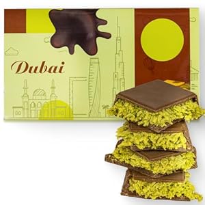 Fıstıklı Dubai çikolatası dilimleri ve özel kutusu
